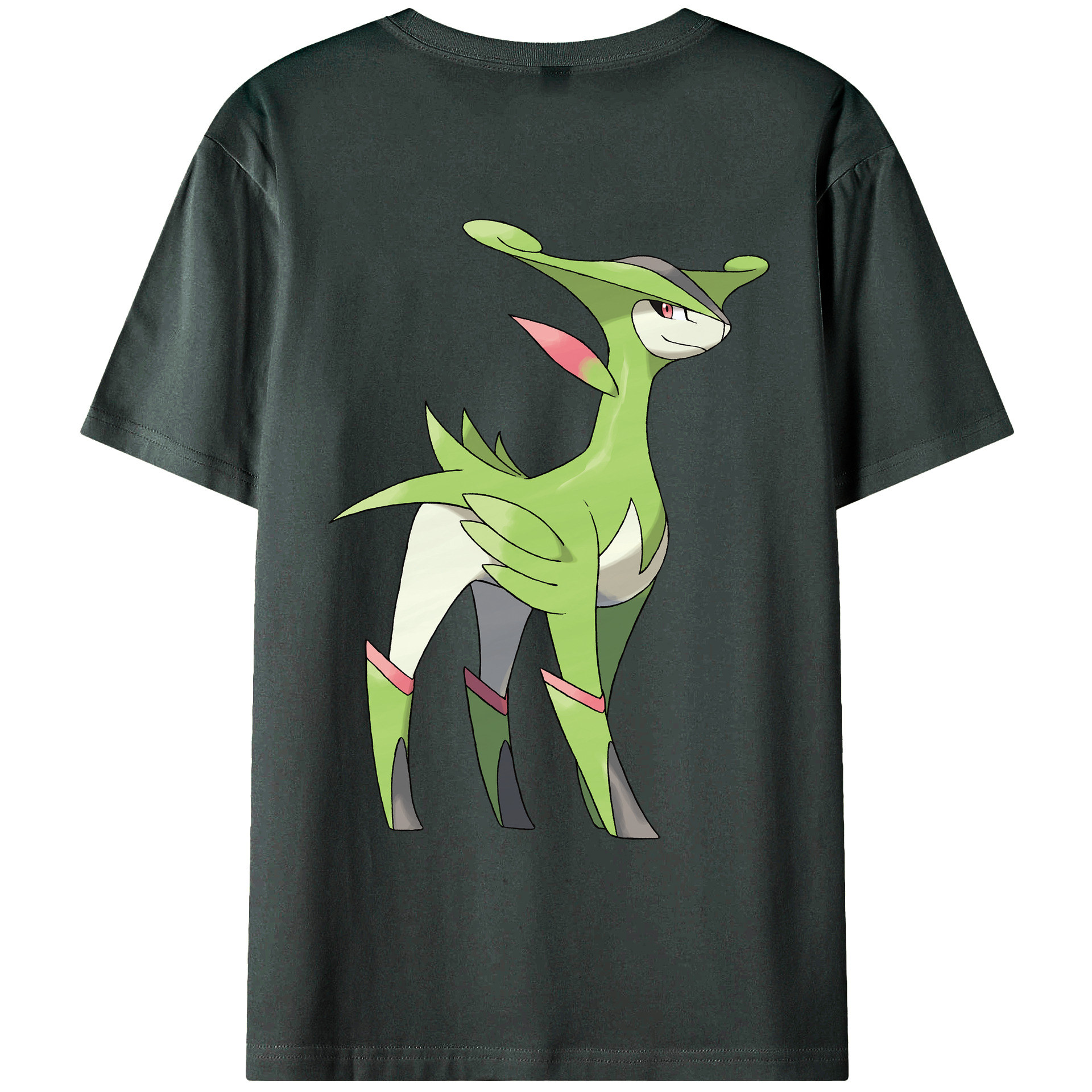（画像用） ポケットモンスター Pokémon 綿100％ メンズ半袖Tシャツ（バックプリント） 通気性